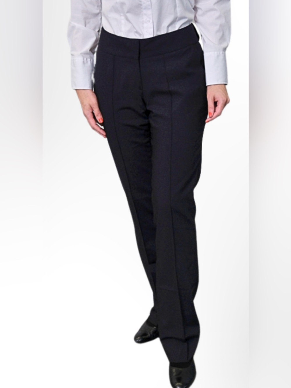 Wide Leg Navy Blue Women's Tailored Dress Pants